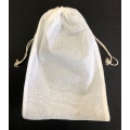 White Cotton Muslin Bags with Drawcord 8"x12" (12)